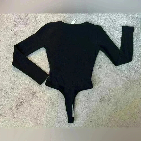 Madewell Wrap Thong Bodysuit True Black Size XS - Picture 4 of 8